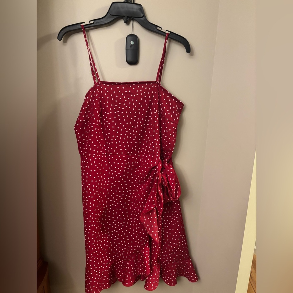 SHEIN Red Polka Dot Mini Dress